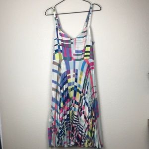 Parker abstract multicolor midi dress